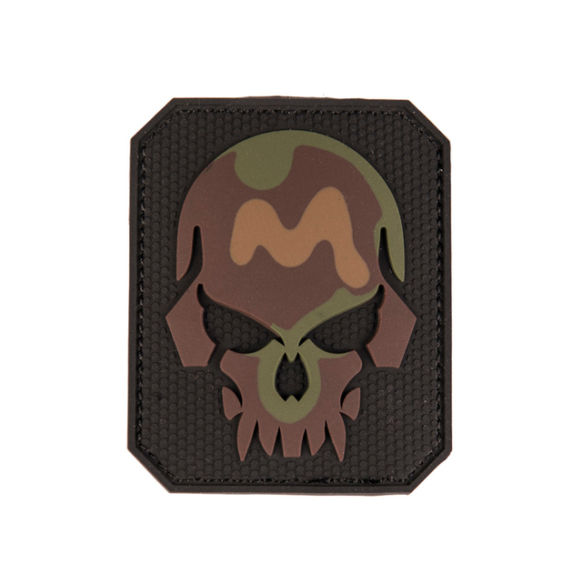 Нашивка на липучке Sturm Mil-Tec Skull Patch PVC 3D Green Camo - изображение 1