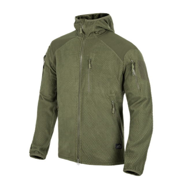 Кофта флисовая Helikon-Tex Alpha Hoodie Jacket Grid Fleece Olive XL - изображение 1