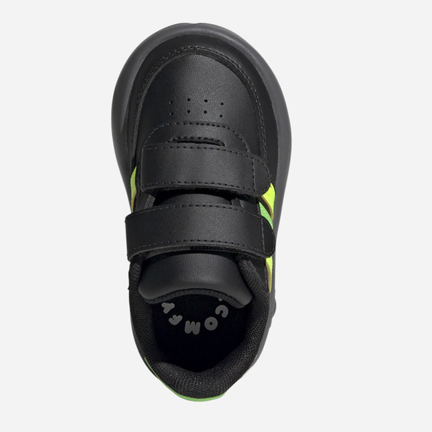 Sneakersy chłopięce adidas Breaknet 2.0 CF I ID0744 21 Czarne z jasnozielonym (4066765065124) - obraz 3
