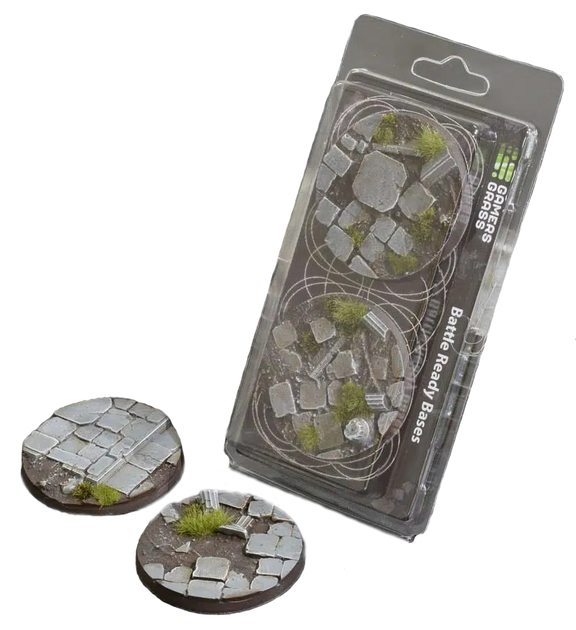 Gotowe podstawki do figurek Gamers Grass Bases Round Temple 60mm 2 szt (0738956789204) - obraz 1