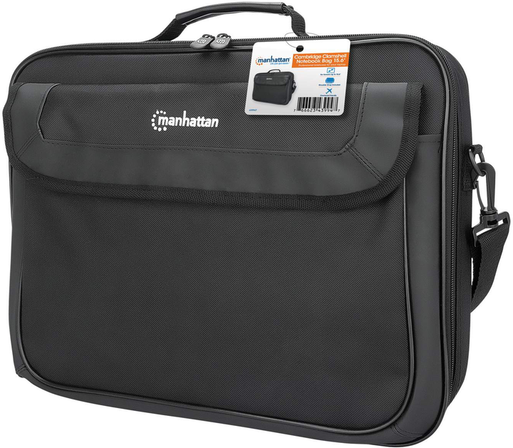 Torba na laptopa Manhattan Cambridge 15.6" Black (766623439947) - obraz 4