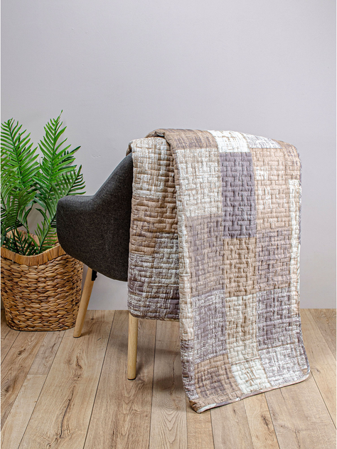 Покрывало Home Line Бежевое Евро 210x240 см Стеганое Микрофибра (178343 ...