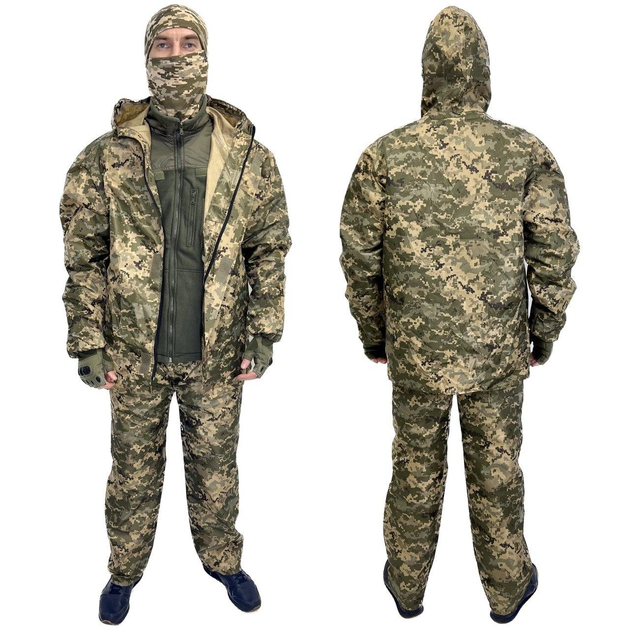 Костюм-дощовик з капюшоном тактичний 2XL комплект штани+куртка Піксель (D-2019091628) - зображення 2