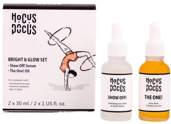 Zestaw do pielęgnacji twarzy Hocus Pocus Bright & Glow serum + olejek pielęgnujący 2 x 30 ml (5905489203599) - obraz 1