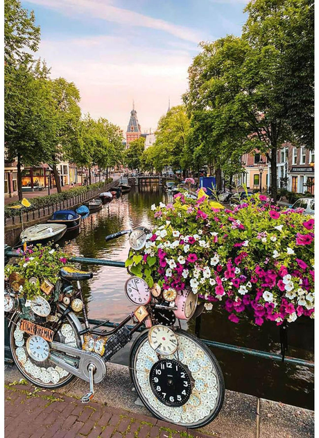 Puzzle Ravensburger Bicycle Amsterdam 1000 elementów (4005556175963) - obraz 2