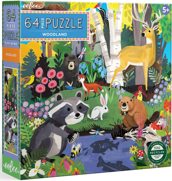 Puzzle eeBoo Woodland 64 elementy (0689196514913) - obraz 1