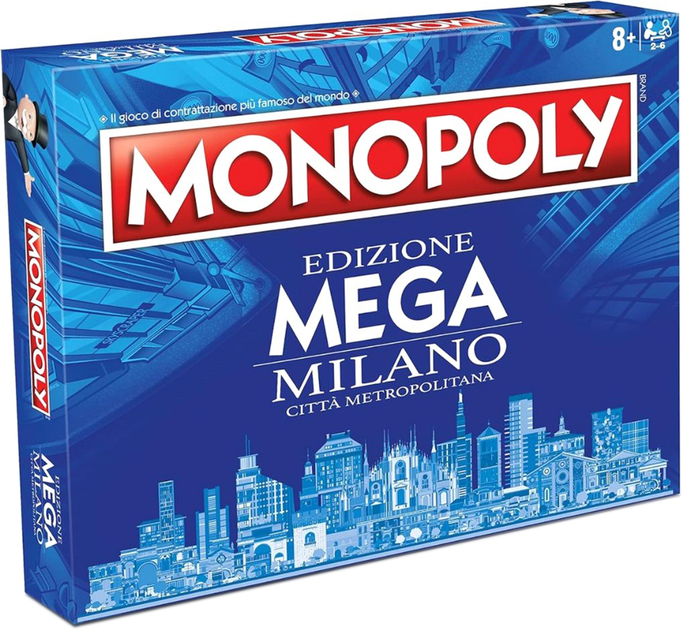 Настільна гра Winning Moves Monopoly Mega Edition Milan Metropolitan City (5036905050142) - зображення 1