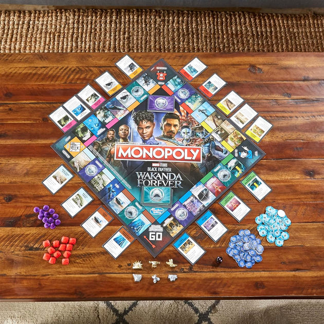 Настільна гра Hasbro Monopoly Black Panther 2 Wakanda Forever (версія італійська) (5010994154820) - зображення 5