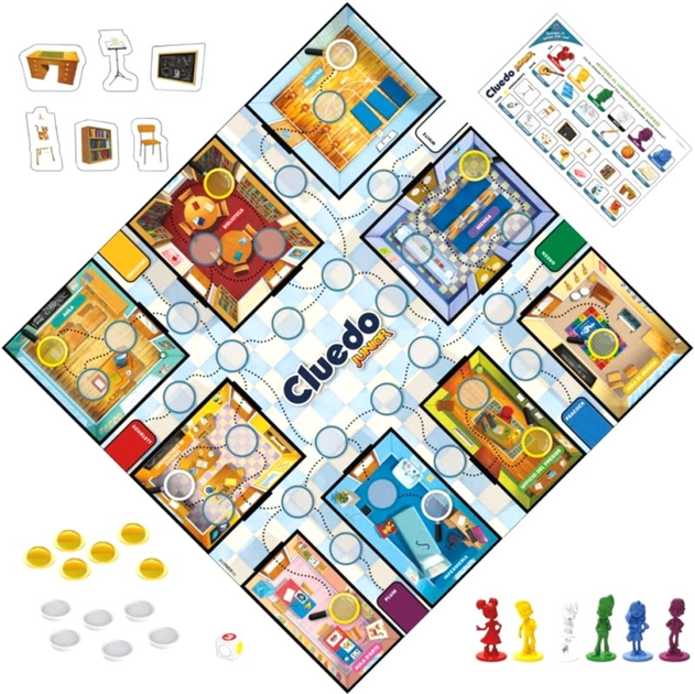 Настільна гра Hasbro Cluedo Junior Refresh (версія італійська) (5010996110794) - зображення 5