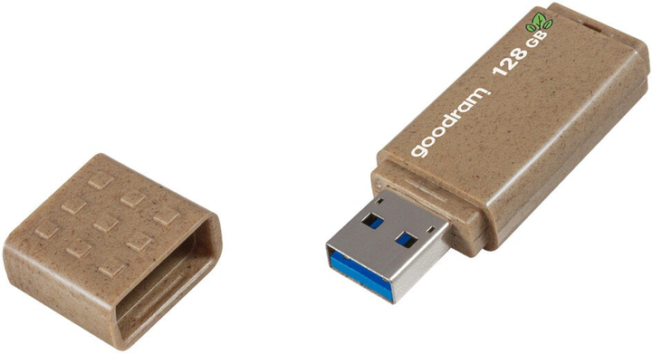 Флеш пам'ять Goodram UME3 Eco Friendly 128GB USB 3.0 Brown (UME3-1280EFR110 - зображення 1