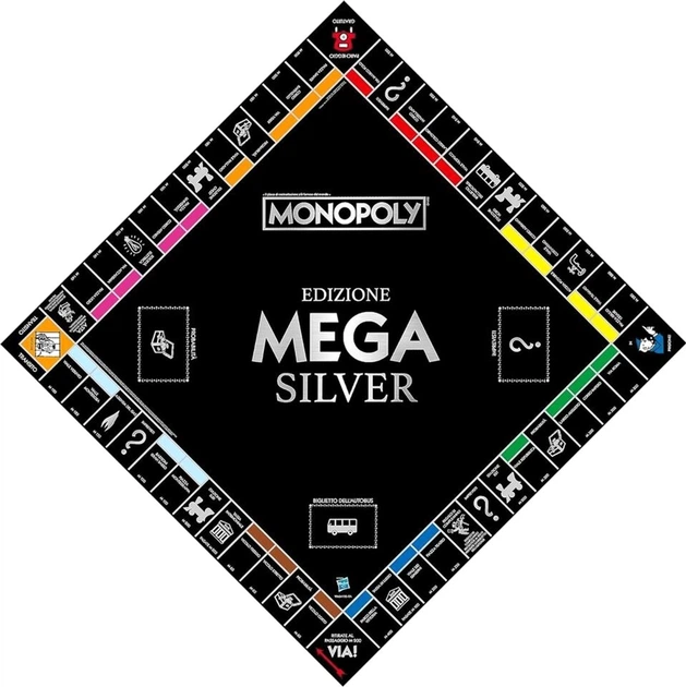 Настільна гра Winning Moves Monopoly Mega Silver (версія італійська) (5036905053570) - зображення 8