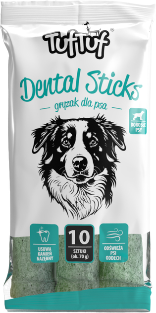 Ласощі для собак TufTuf Dental Sticks 10 шт (5903802475388) - зображення 1