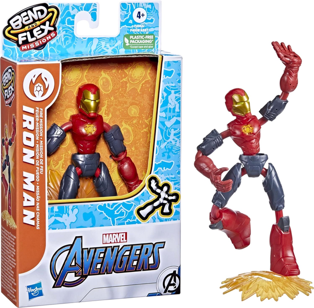 Фігурка Hasbro Marvel Avengers Bend and Flex Missions Iron Man 15 см (5010993954483) - зображення 2