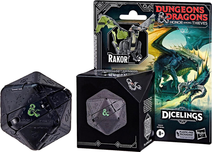 Фігурка Hasbro Dungeons & Dragons Honor Among Thieves Dicelings Rakor Чорна (5010994192808) - зображення 2