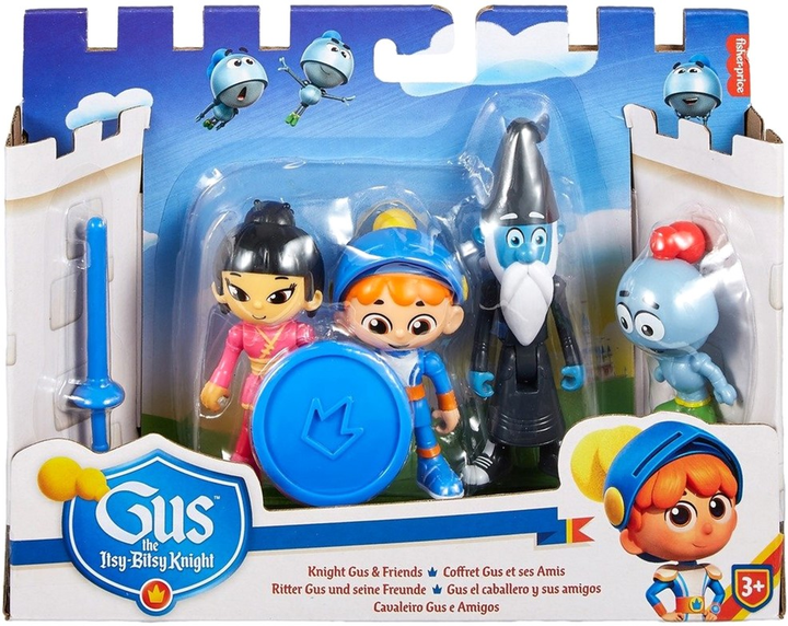 Zestaw figurek Mattel Fisher-Price Gus Mini-Maxi Rycerz Gus i jego przyjaciele 4 szt (0194735050437) - obraz 1