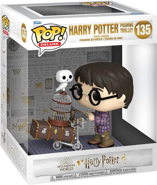 Фігурка Funko POP Deluxe HP Anniversary Harry Pushing Trolley 10 см (0889698573603) - зображення 2