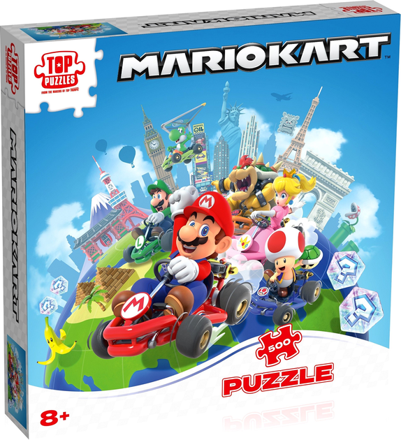 Puzzle Winning Moves Mario Kart Around The World 50 x 34 cm 500 elementów (5036905048347) - obraz 1