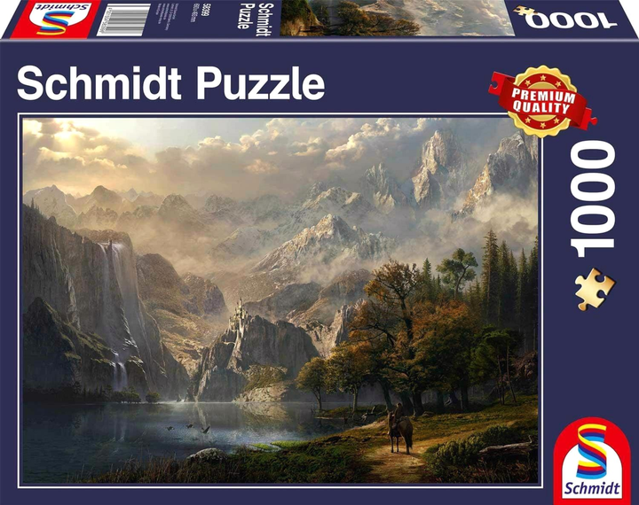 Puzzle Schmidt Idyll with Waterfall 69.3 x 49.3 cm 1000 elementów (4001504583996) - obraz 2
