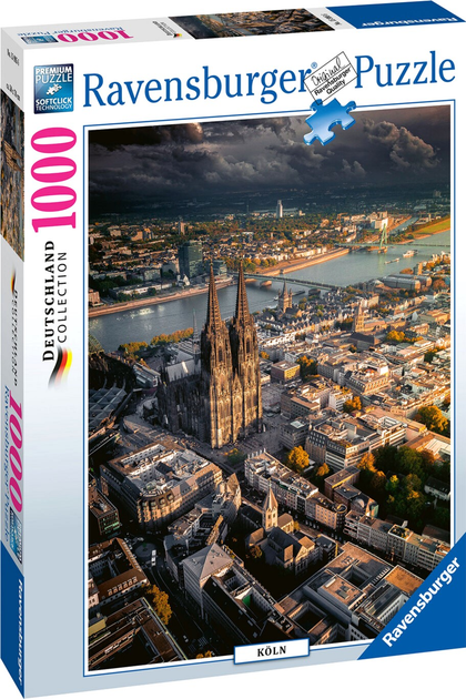 Puzzle Ravensburger Landscapes Cologne Cathedral 70 x 50 cm 1000 elementów (4005556159956) - obraz 2