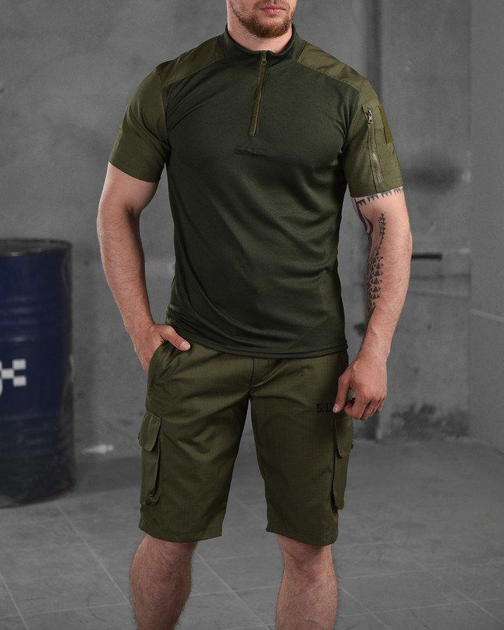Мужской летний комплект костюм шорты+футболка 5.11 Tactical 2XL олива (87454) - изображение 1