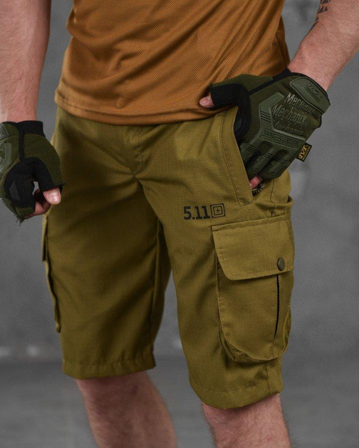 Чоловічий літній комплект костюм шорти+футболка 5.11 Tactical S койот (87455) - зображення 2