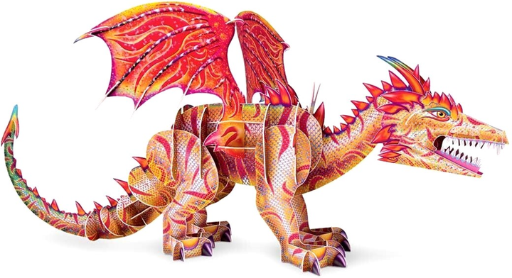 3D Puzzle Nuinui Build Your Own Giant Dragon (9782889751181) - obraz 4