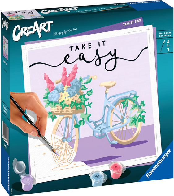 Malowanie po numerach Ravensburger CreArt Take It Easy 20 x 20 cm (4005556200993) - obraz 2