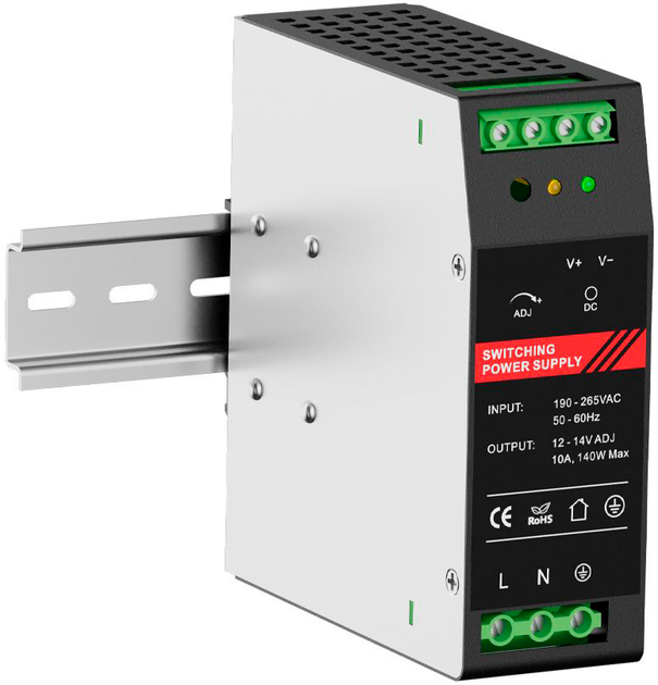 ДБЖ Kraft PSU-1210DIN з кріпленням на DIN-рейку (43-00109) - зображення 3