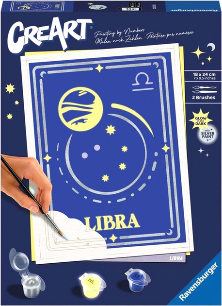 Malowanie po numerach Ravensburger CreArt Zodiac Sign Libra 18 x 24 cm (4005556237371) - obraz 1