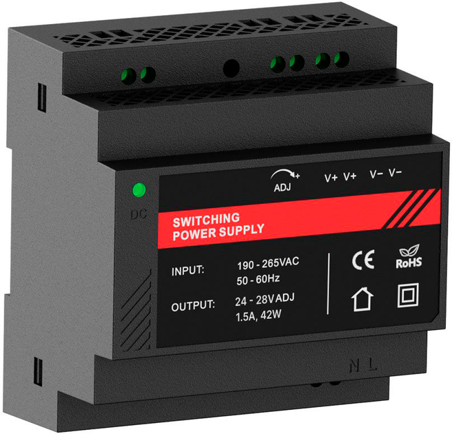 ДБЖ Kraft PSU-24015DIN(P) 24V з кріпленням на DIN-рейку (43-00111) - зображення 1