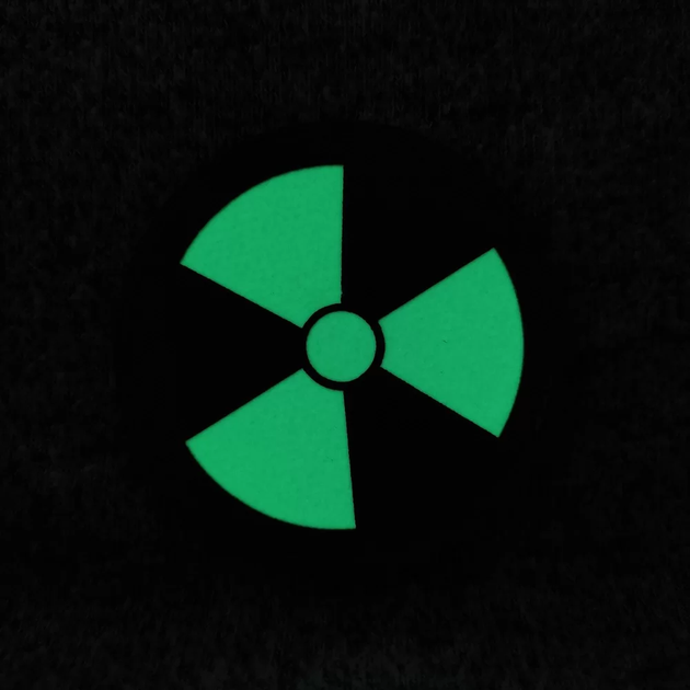 Патч / шеврон Радиоактивная опасность Laser Cut черный - изображение 2