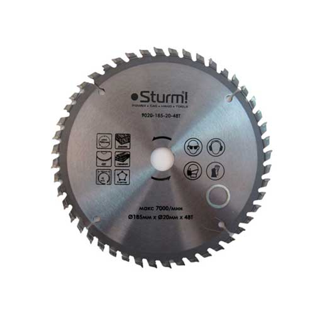 Диск пильный по дереву Sturm 185х20/16мм 48 зубов (9020-185-20-48T ...