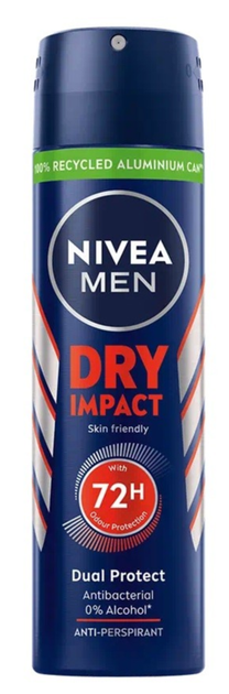 Дезодорант Nivea Men Dry Impact 72h 150 мл (4005808293490) - зображення 1