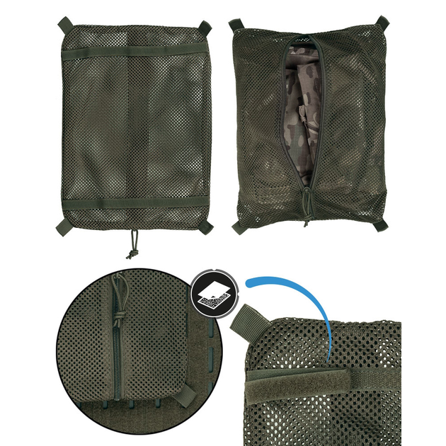 Підсумок універсальний сітчастий Sturm Mil-Tec® Mesh Bag with VelcroOlive - зображення 2