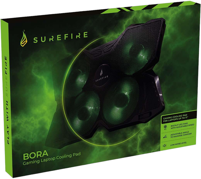 Podkładka chłodząca SureFire Bora Gaming 17" Black (0023942488187) - obraz 4