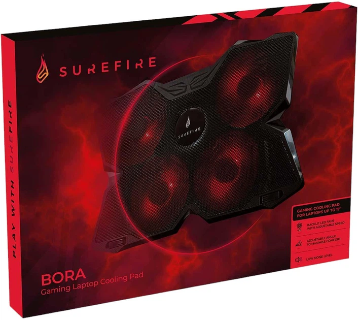 Podkładka chłodząca SureFire Bora Gaming 17" Black (0023942488194) - obraz 4