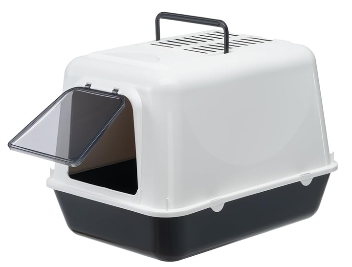 Закритий туалет для котів Ferplast Clear Cat 20 чорний 55x40x38 см 72053199 - зображення 4