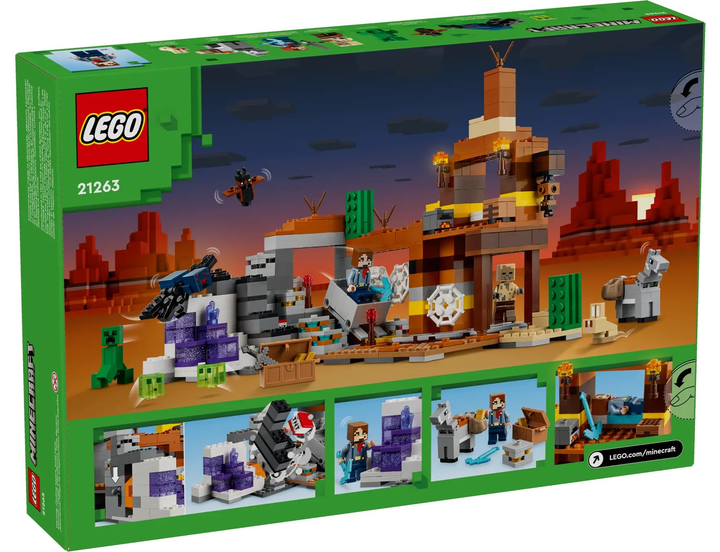 Конструктор LEGO Minecraft Залишена шахта в безплідних землях 538 деталей (21263) - зображення 1