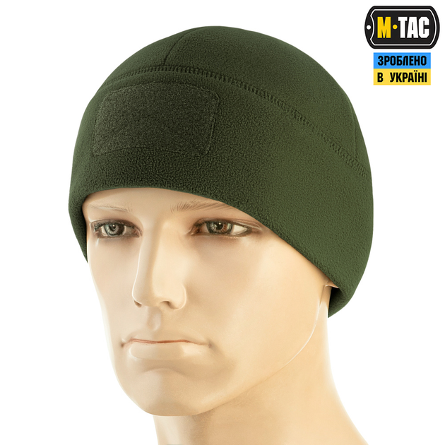 Шапка M-Tac Watch Cap Elite флис (320г/м2) с липучкой Army Olive L - изображение 1