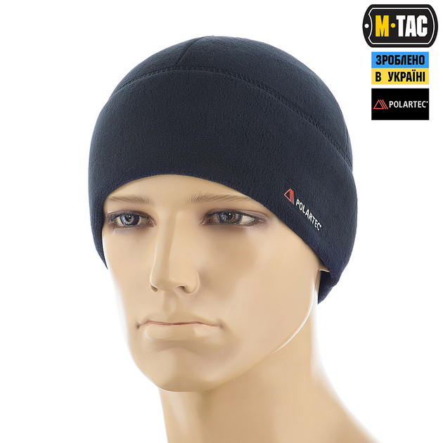 Шапка M-Tac Watch Cap фліс Light Polartec Dark Navy Blue S - зображення 1