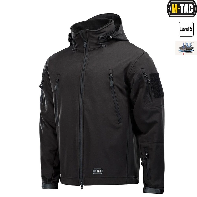 Куртка M-Tac Soft Shell с подстежкой Black XS - изображение 1