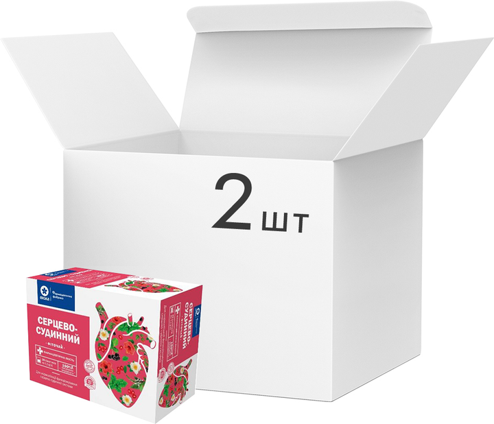Упаковка фиточая Виола Сердечно-сосудистый 20 пакетиков по 1.5 г x 2 шт (4823119505008) - изображение 1