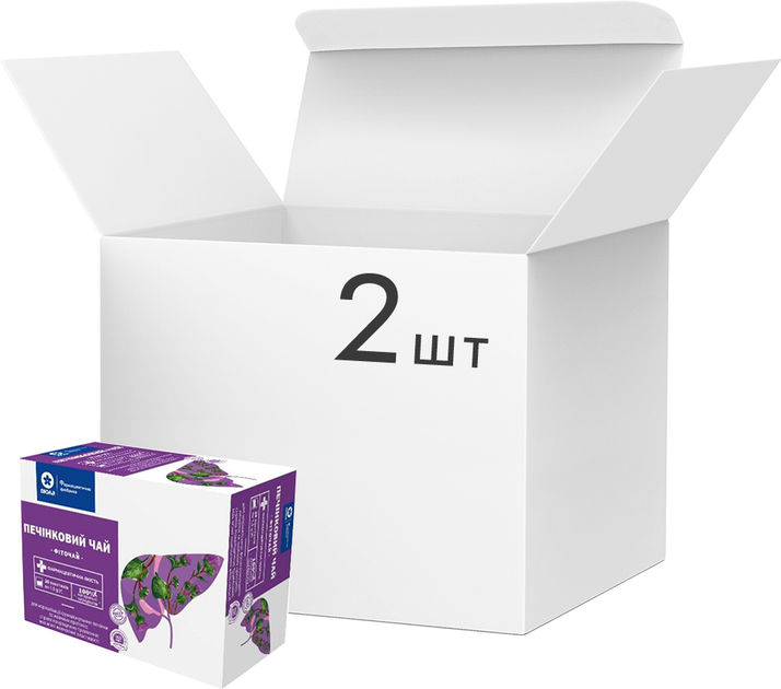 Упаковка фіточаю Віола Печінковий розторопша 20 пакетиків по 1.5 г x 2 шт (4823119505046) - зображення 1