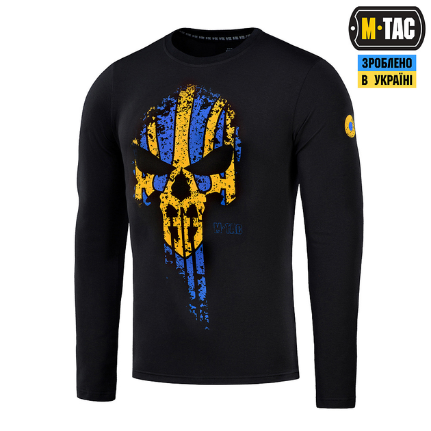 Футболка M-Tac Месник довгий рукав Black/Yellow/Blue XS - зображення 1