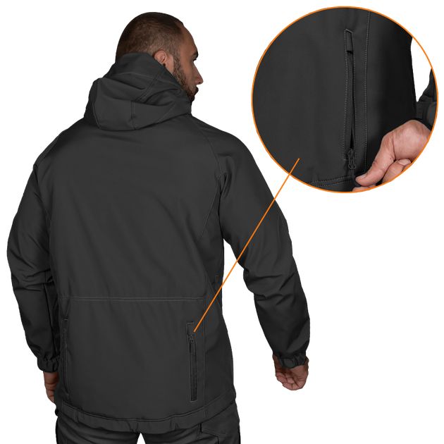 Куртка Stalker SoftShell Чорна (7226), XXXXL - зображення 2