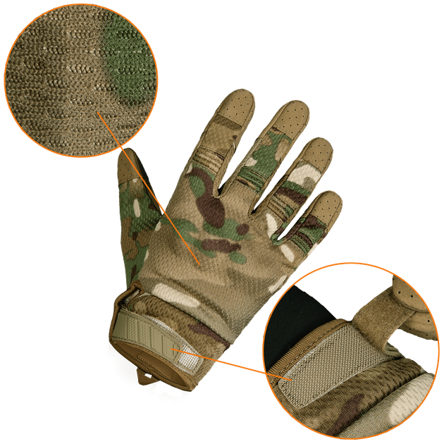 Тактичні рукавички Tac 2.0 Multicam (7463), XL - зображення 2