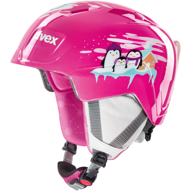 Kask narciarski dziecięcy Uvex Manic Penguin 51-55 cm  Różowy (4043197317625) - obraz 1