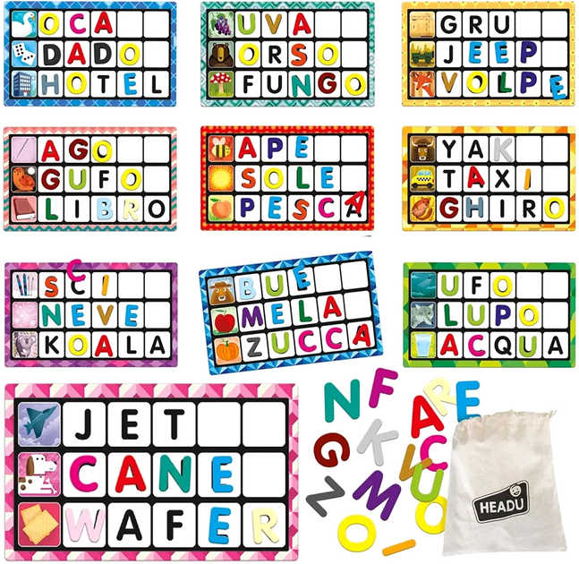 Gra planszowa Headu Montessori Letters and Words (8057592353870) - obraz 2