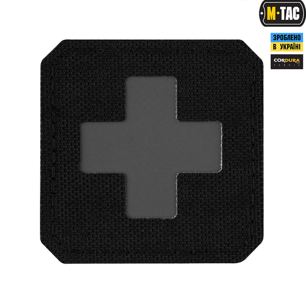 Нашивка M-Tac Medic Cross Laser Cut Black/Grey - изображение 1