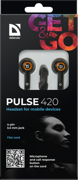 Гарнітура Defender Pulse 420 Orange (63420) (63420) - Фото 6 Гарнітура Defender Pulse 420 Orange (63420) (63420) - зображення 6